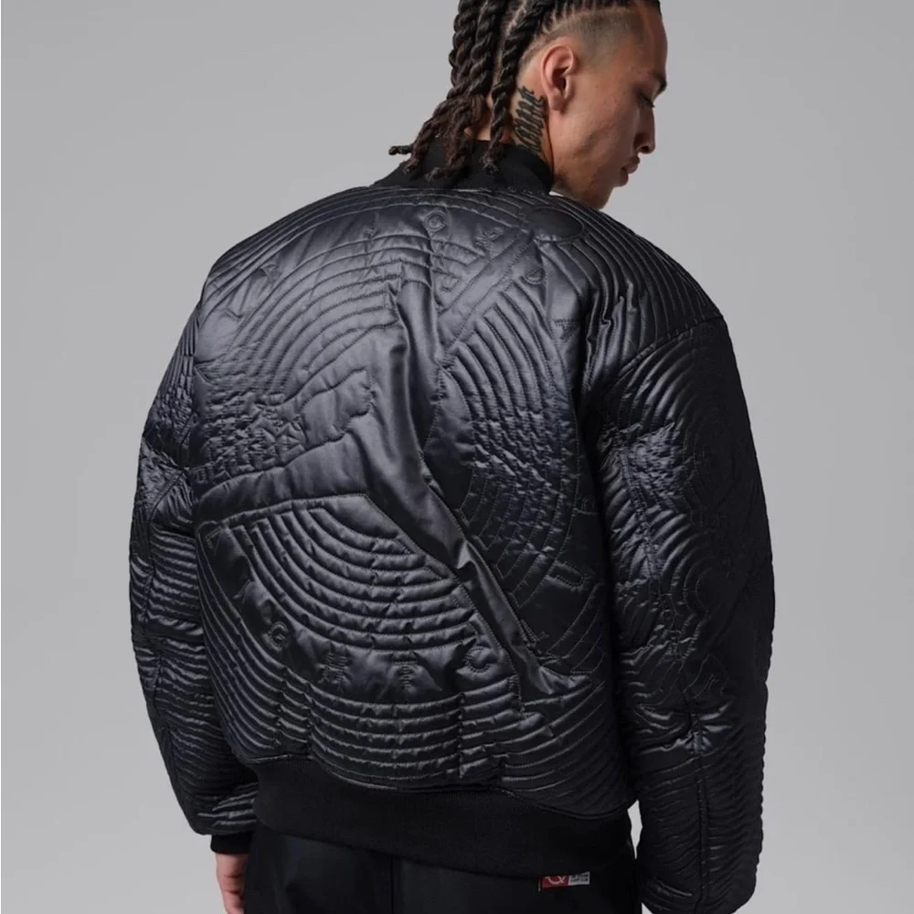 Jordan Flight Varsity Full-Zip Quilted Jacket Black Full-Zip II5324-010 Size S
